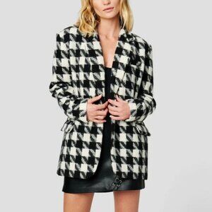 New BLANKNYC Plaid Jacket in Secret Rhythm Size XS houndstooth